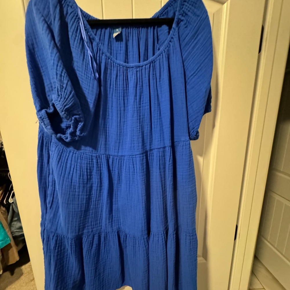 Old Navy Blue Tiered Dress